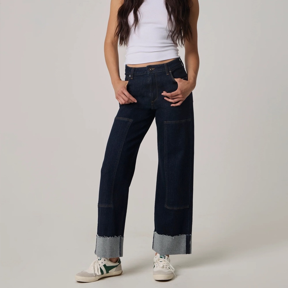 New in Box!! Edyson High Rise Wide Leg Cuffed Jeans